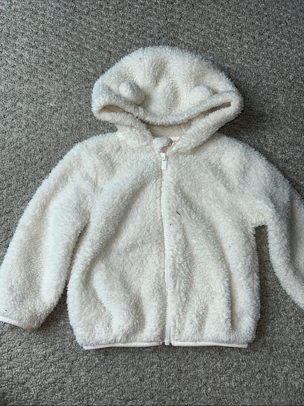 Cozy Cream Teddy Fleece Hooded Jacket
